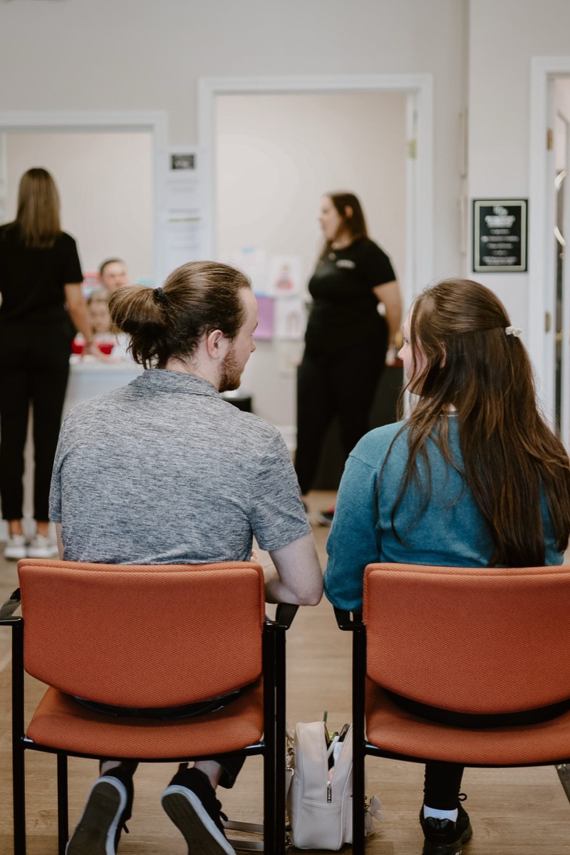 Patients in the waiting room at In Motion Chiropractic and Rehabilitation
